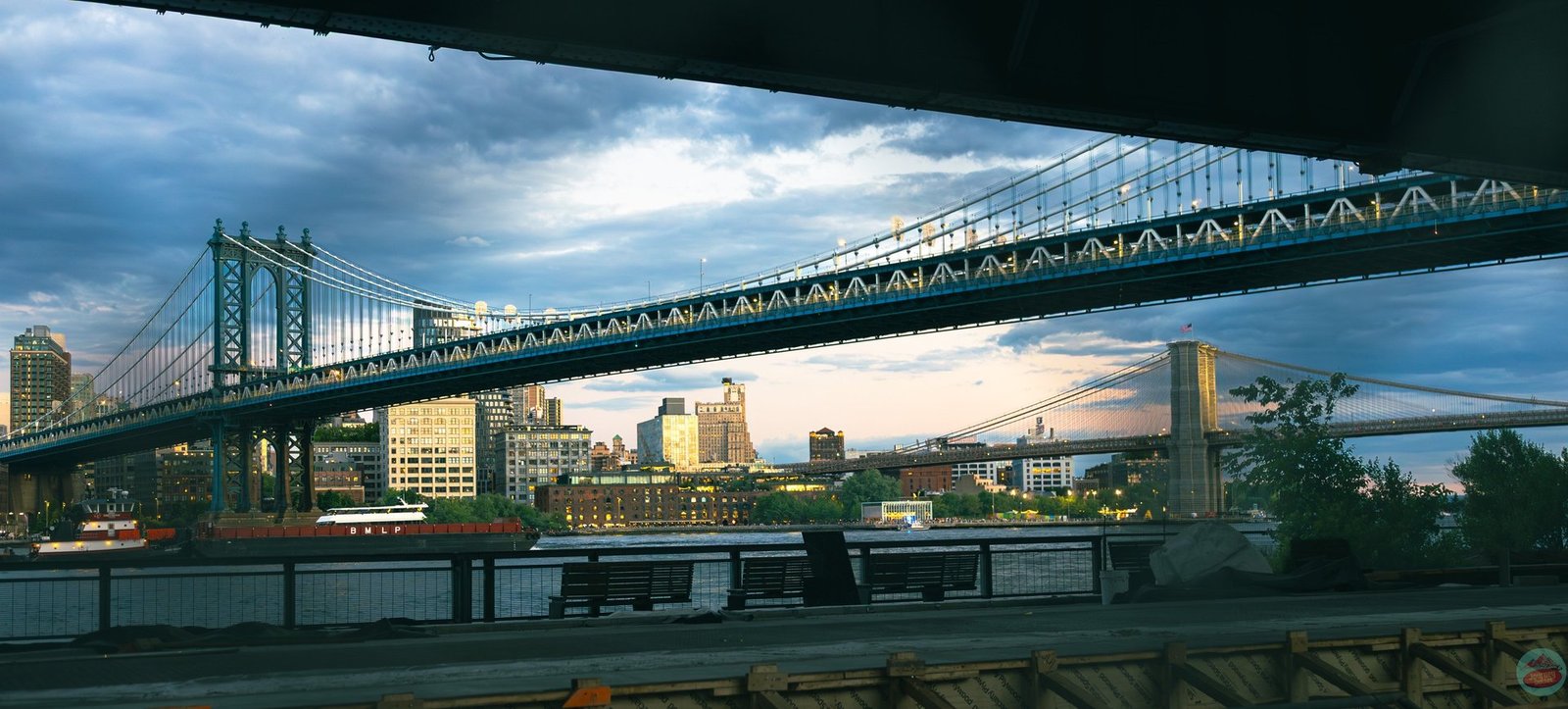 New York City at dusk